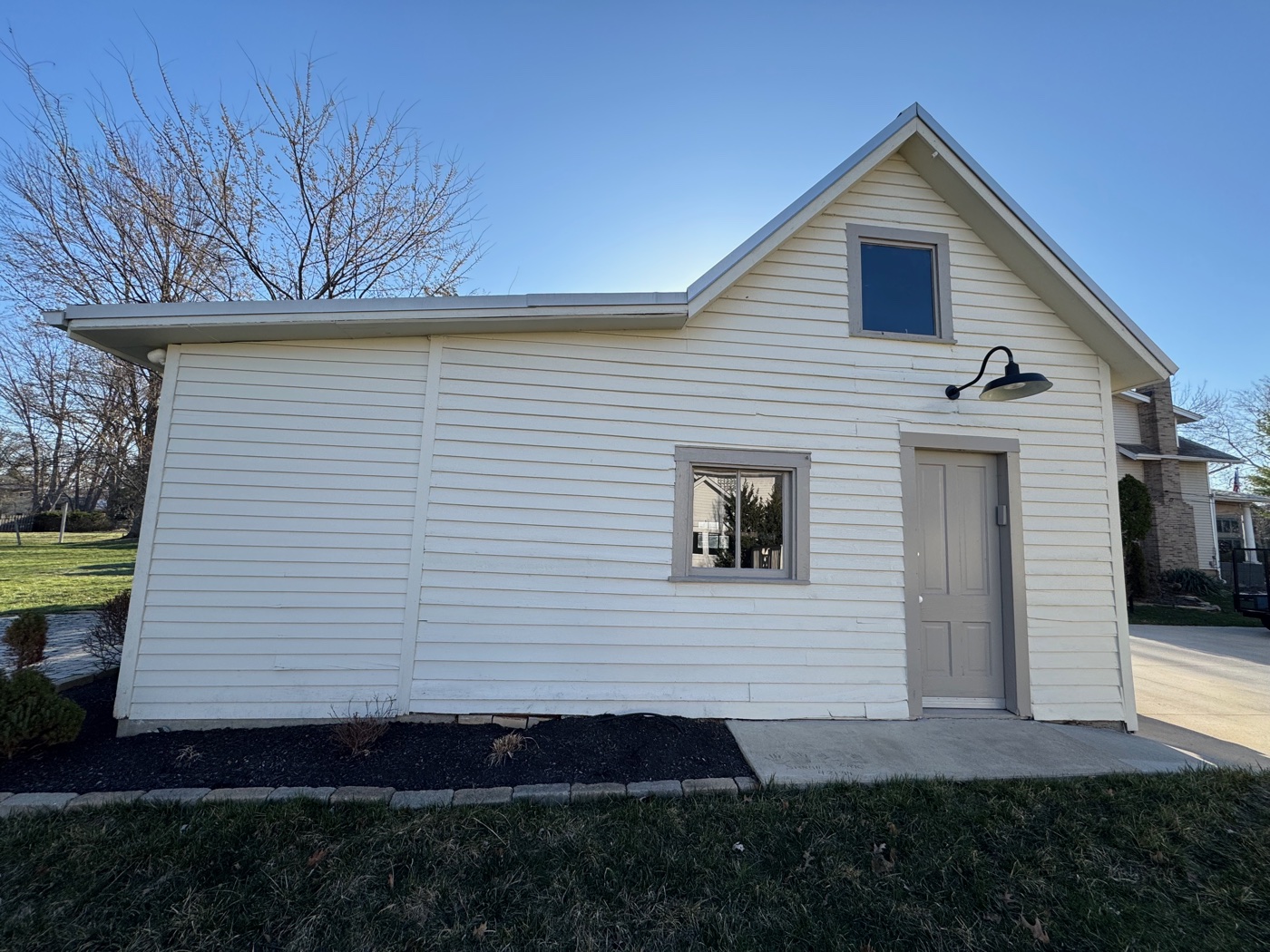 Outbuilding exterior cleaned by Pinnacle Wash